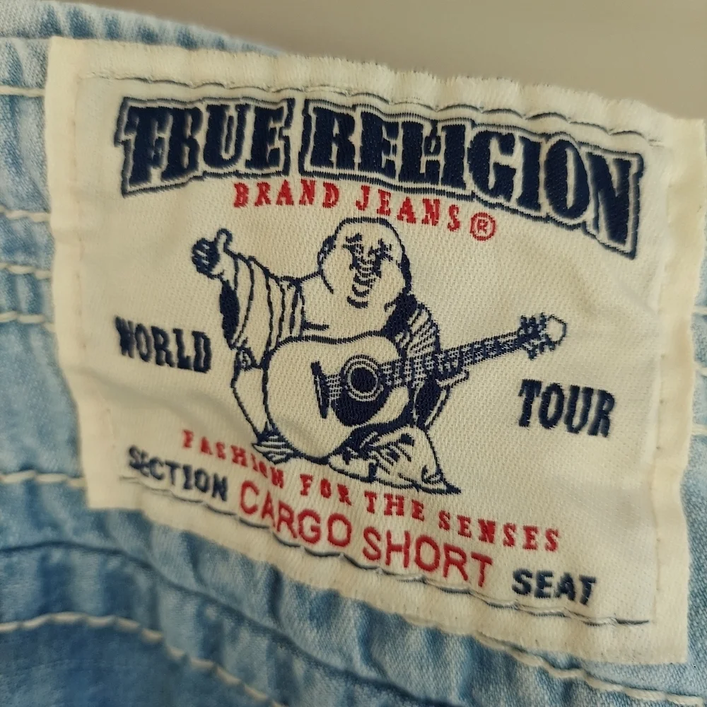 True Religion Big T Cargo Cut Off Shorts